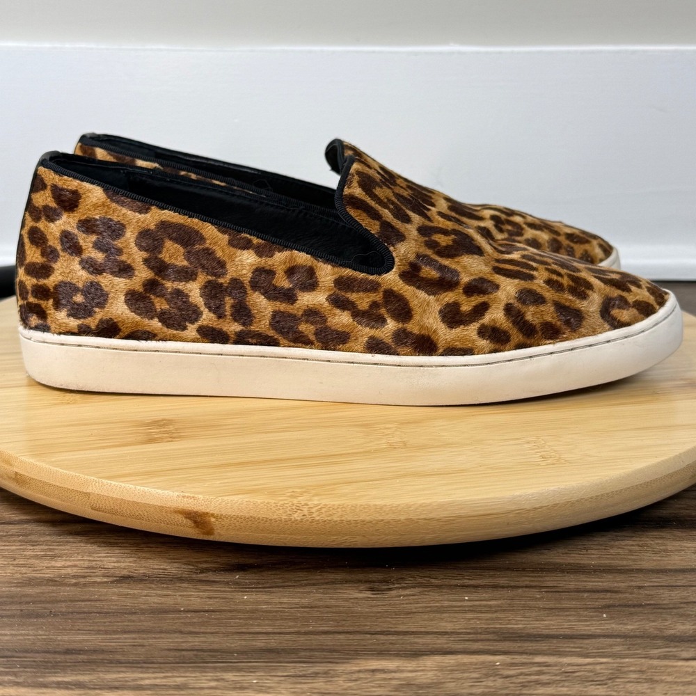 Good Birdies The Swift Sneaker Women 8 Leopard Calf Hair Slip On Animal Print
